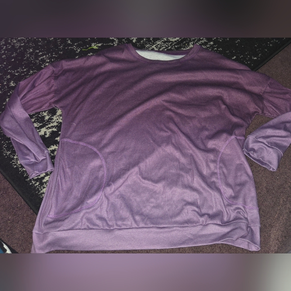Ombre Purple Pullover Sweatshirt